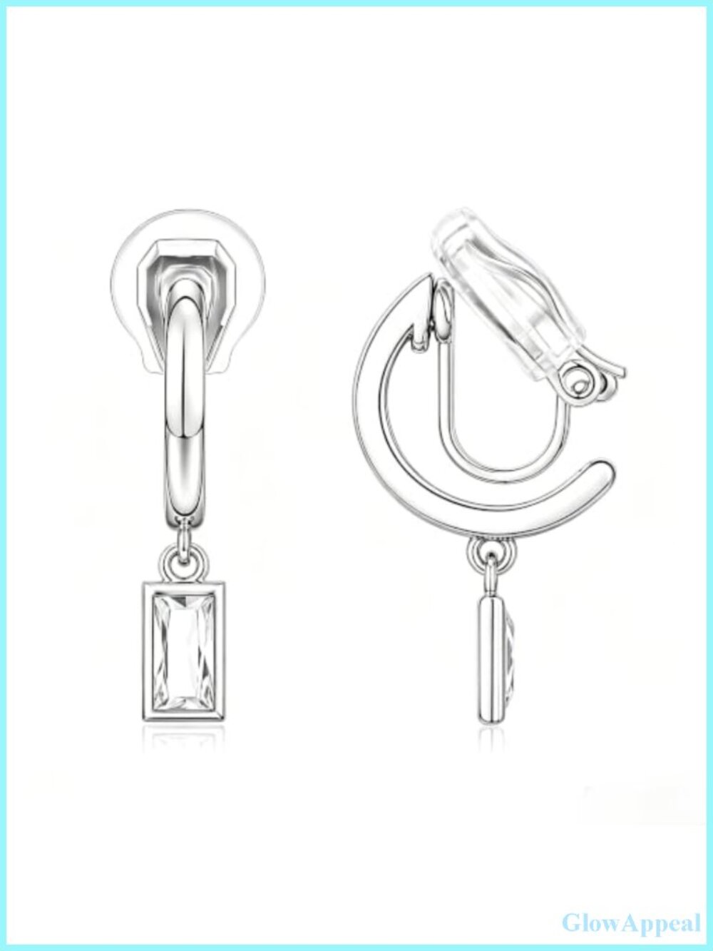 Clip On Earrings for Women, Small Hoop with Charms, Hypoallergenic,